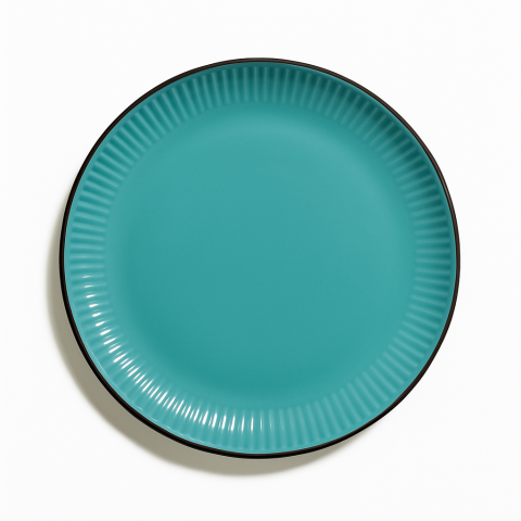 Set vesela 16 piese pentru 4 persoane, Ceramica, design modern, culoare Turquoise [7]