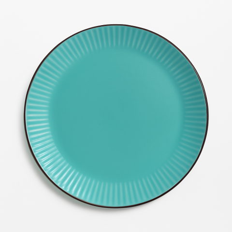 Set vesela 16 piese pentru 4 persoane, Ceramica, design modern, culoare Turquoise [6]