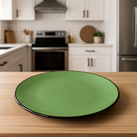 Set vesela 16 piese pentru 4 persoane, Ceramica, design modern, culoare Verde, Bleu [3]