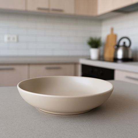 Set vesela 17 piese, pentru 4 persoane, Ceramica, design modern, culoare Alb [5]