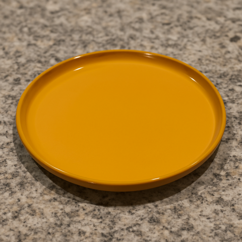 Set vesela 18 piese, pentru 6 persoane, Ceramica, design modern, culoare Galben [4]