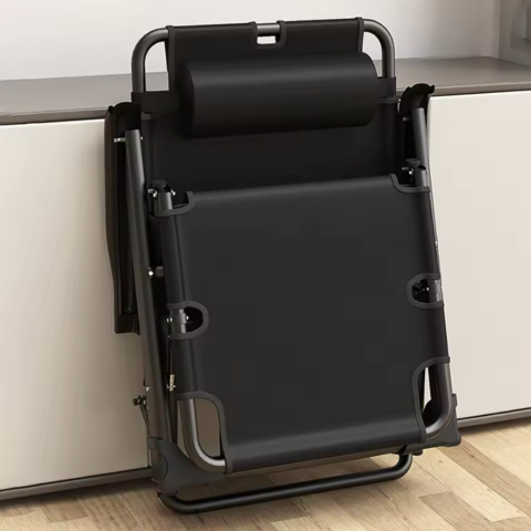 Sezlong/Scaun pliant pentru gradina/plaja/terasa, gravitatie zero, cu tetiere, 178x52 cm intins, Negru [6]