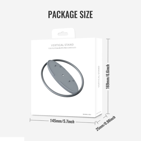 Stand vertical pentru PS5/PS5 Slim/PS5 Pro,  usor de instalat, stabil, Gri [10]