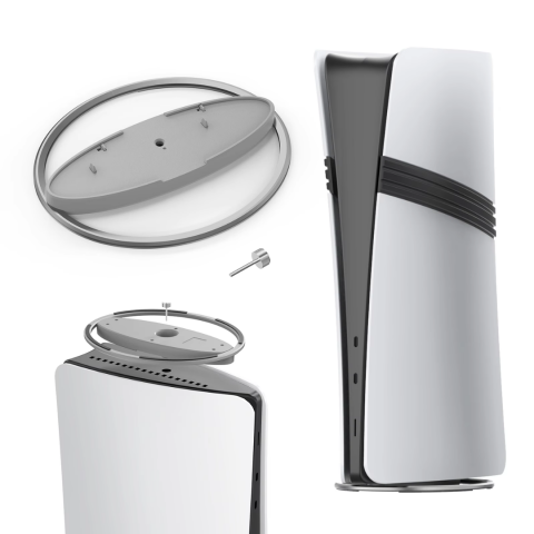 Stand vertical pentru PS5/PS5 Slim/PS5 Pro,  usor de instalat, stabil, Gri [6]