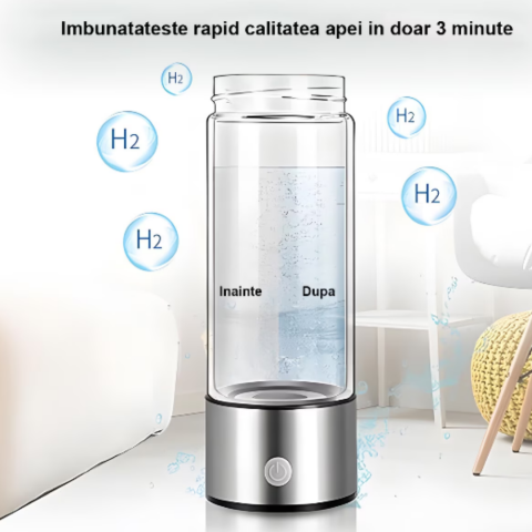 Sticlă cu Generator de Apă Hidrogenată, 400 ml, 1200 PPB [2]