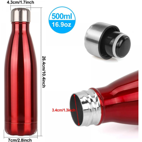 Sticlă Termos, 500 ml, Roșu [2]