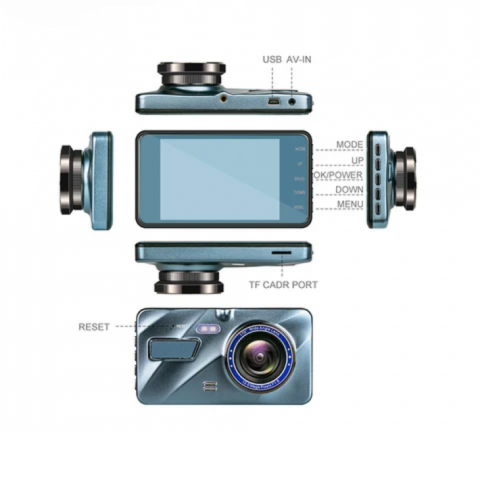 Camera video de bord auto dublă, față și spate, Full HD [2]