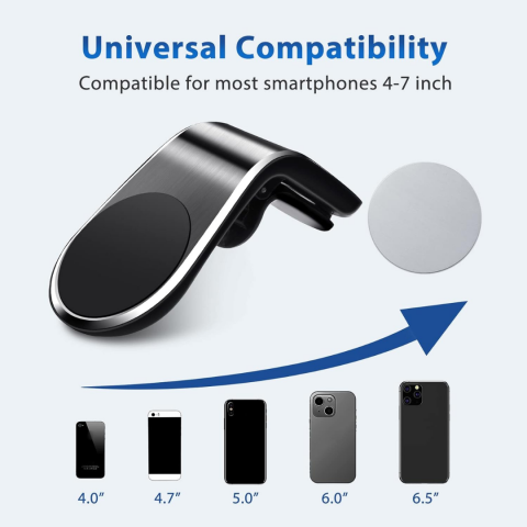 Suport auto magnetic pentru telefon, cu prindere în grilă [4]