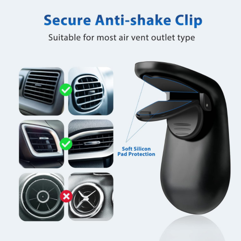 Suport auto magnetic pentru telefon, cu prindere în grilă [2]