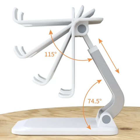 Suport reglabil telefon/tabletă, alb [4]