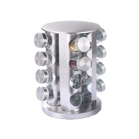 Depozitare și Organizare - Suport pentru Condimente, cu 4 Nivele și Rotire 360°