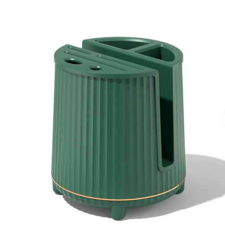 Depozitare și Organizare - Suport pentru tacamuri din plastic, suport rotativ 360 grade, organizator multifunctional pentru ustensile de bucatarie, 21x 20 x21.5cm, Verde