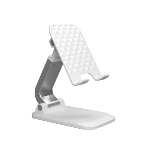 Electronice și IT - Suport Reglabil pentru Telefon si Tableta din ABS - Pliabil si Compact, Alb