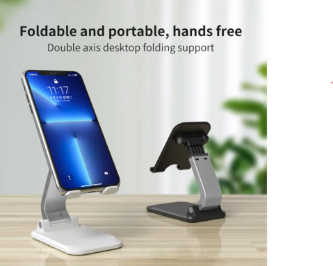 Suport Reglabil pentru Telefon si Tableta din ABS - Pliabil si Compact, Negru [2]