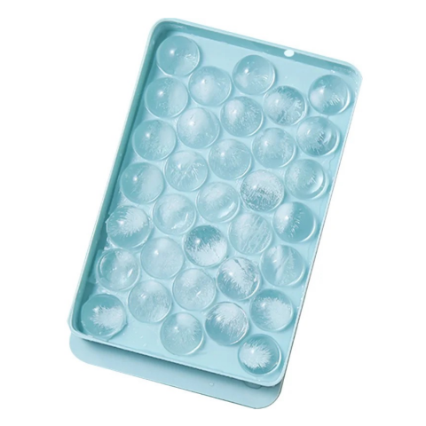 Depozitare și Organizare - Tava pentru Gheață, 33 Compartimente, Turcoaz