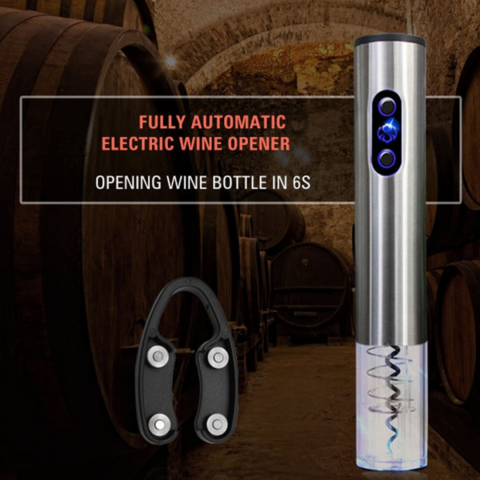 Tirbușon electric cu accesoriu pentru tăiat folia [1]