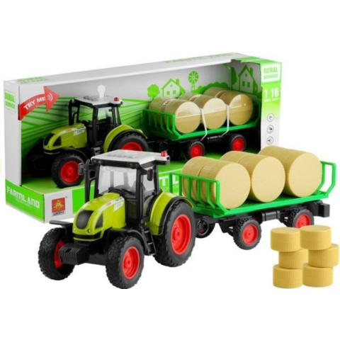 Tractor cu remorcă transport baloți, cu sunete și lumini, scară 1:16 [2]