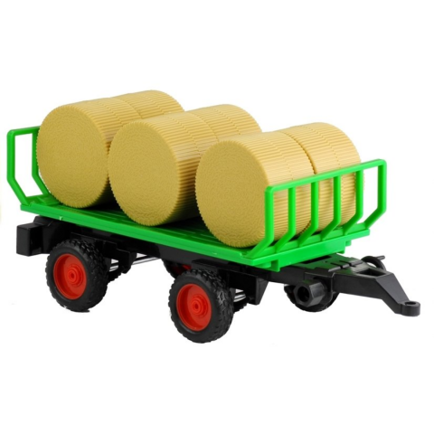 Tractor cu remorcă transport baloți, cu sunete și lumini, scară 1:16 [1]