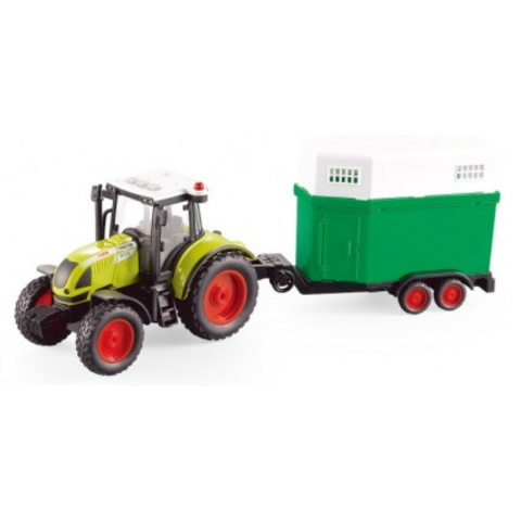 Copii și Bebe - Tractor cu remorcă transport cai,  scară 1:16