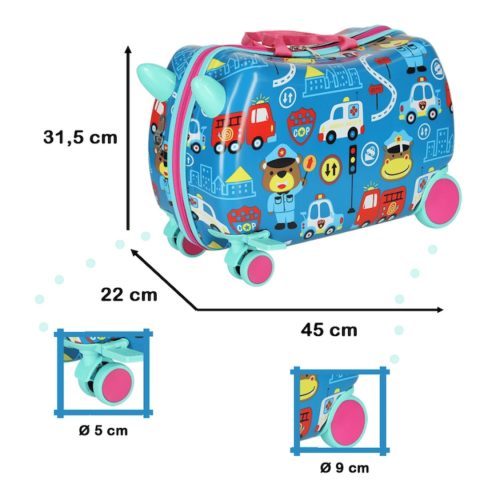 Troler ride-on cu 4 roți, model rutier [3]