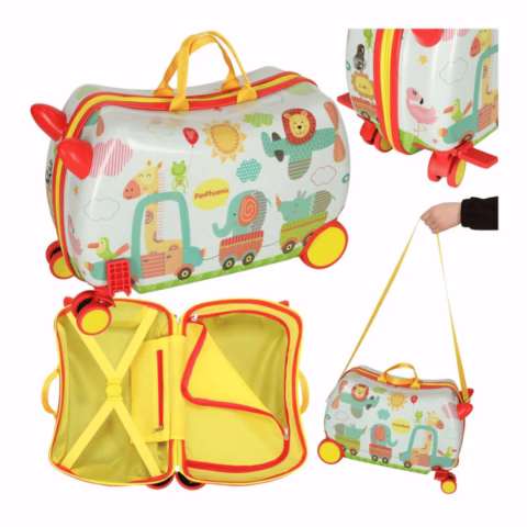 Troler ride-on cu 4 roți, model zoo [2]