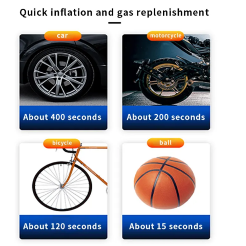 Compresor auto portabil, negru [5]