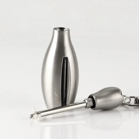 Chibrit reîncărcabil tip bombiță, argintiu [1]