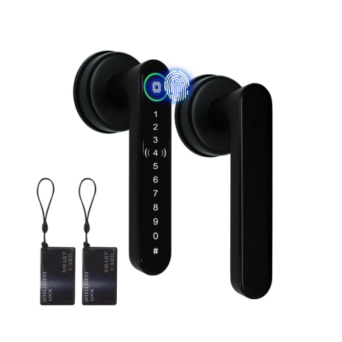 Gadgeturi - Yală digitală smart cu amprentă și cod PIN, pentru locuință/hotel