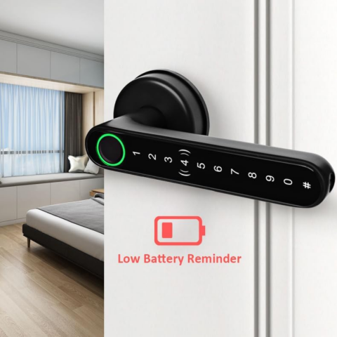 Yală digitală smart cu amprentă și cod PIN, pentru locuință/hotel [8]