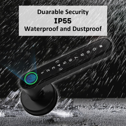 Yală digitală smart cu amprentă și cod PIN, pentru locuință/hotel [7]