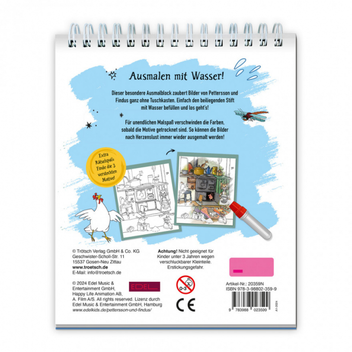 Carte de colorat cu stilou magic. Pettson și Findus [5]