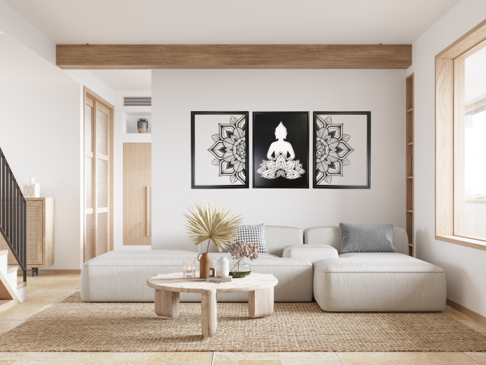 Buddha in Mandala (Set 3 Tablouri) [5]