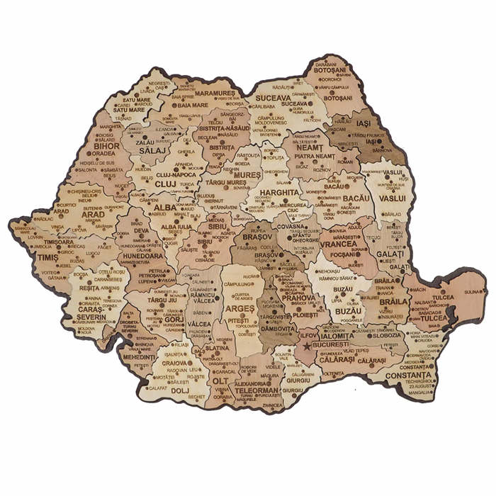 Romania (Harta 3D din Lemn) [1]