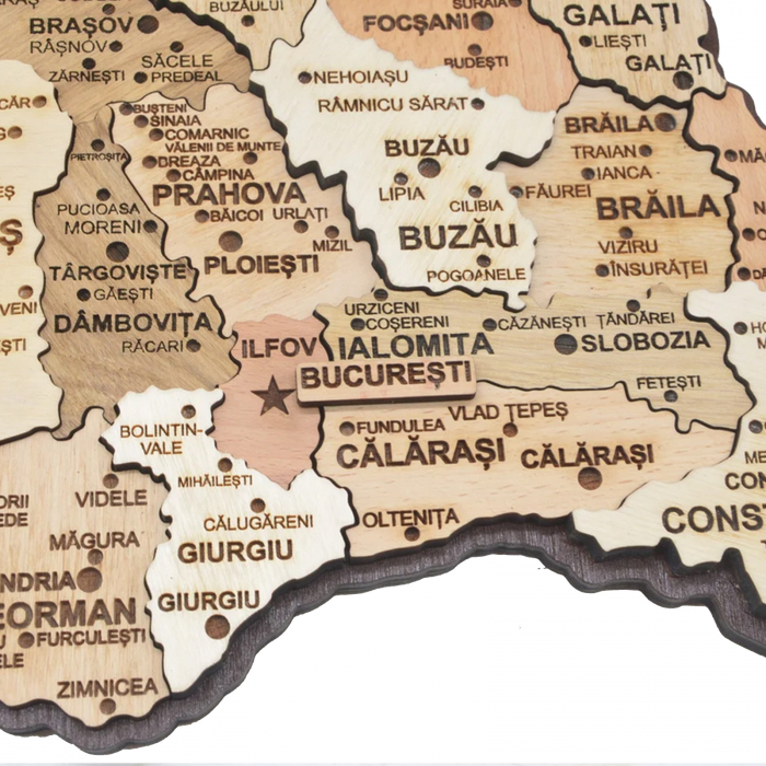Romania (Harta 3D din Lemn) [2]