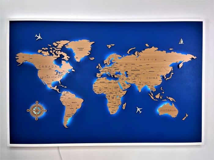 Tablou Harta Lumii cu LED [17]