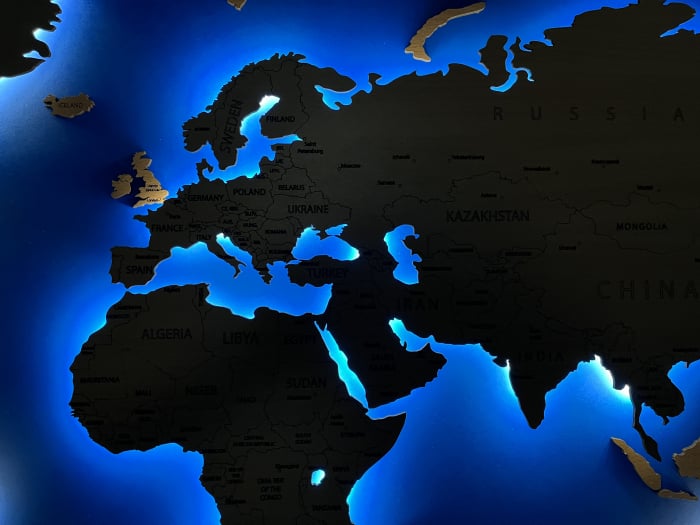 Tablou Harta Lumii cu LED [9]