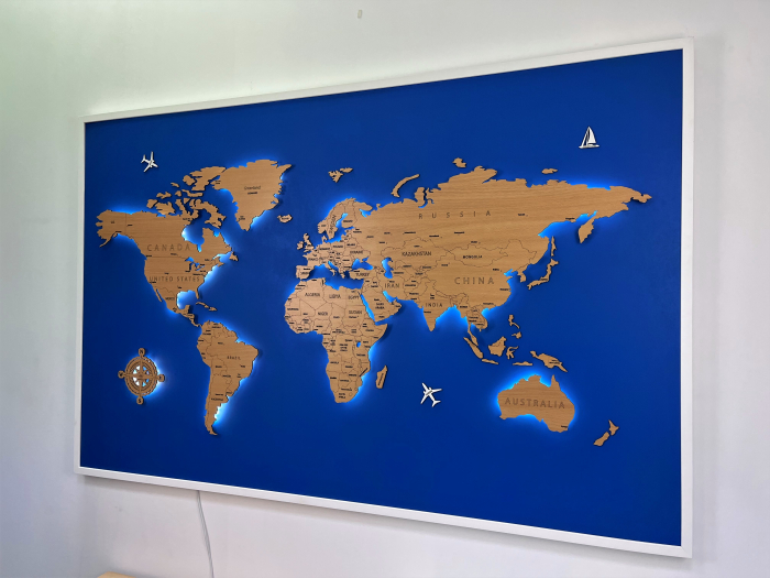 Tablou Harta Lumii cu LED [4]