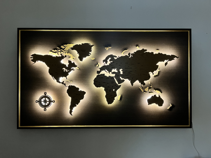Tablou Harta Lumii cu LED [14]