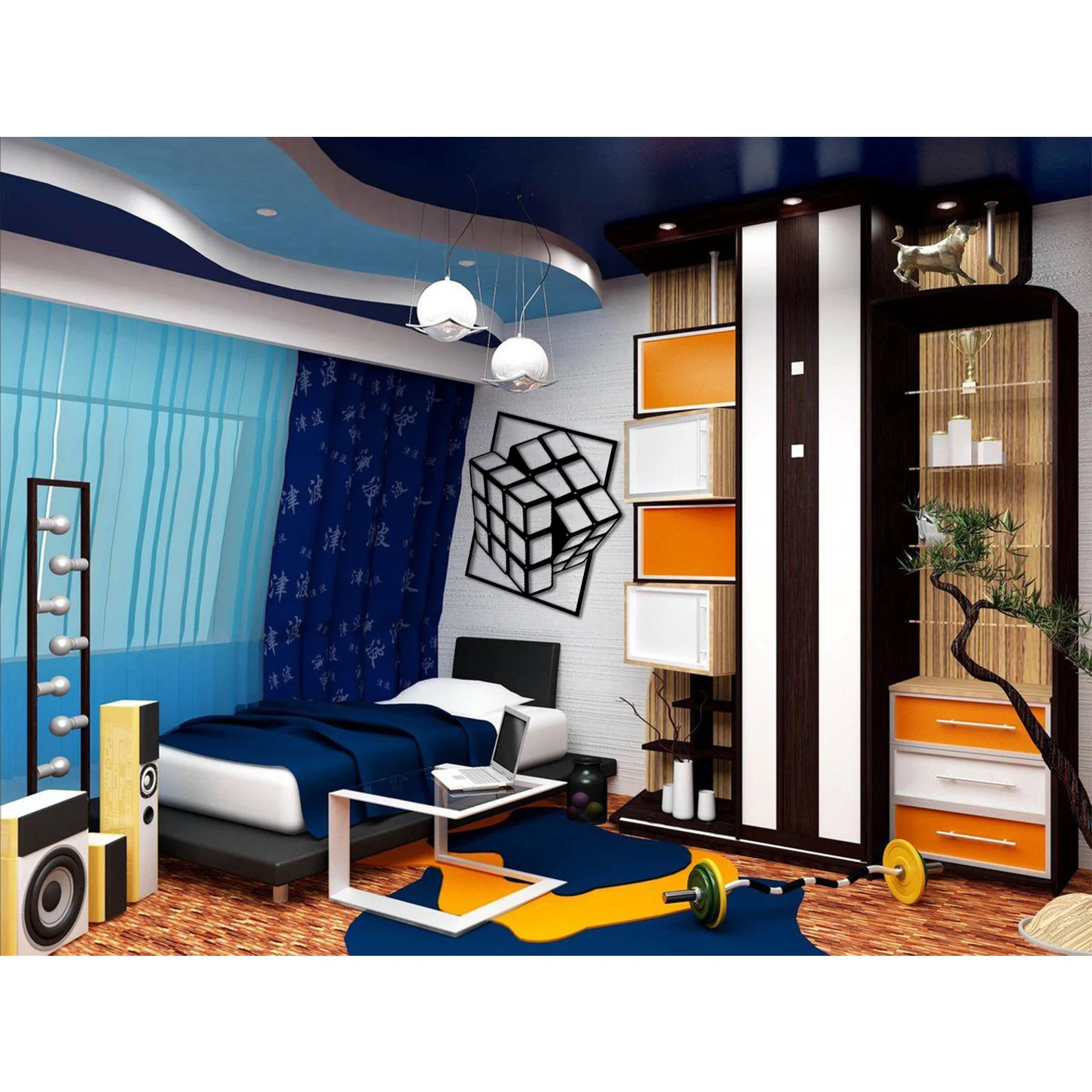 Cub Rubik (Decor perete) [10]