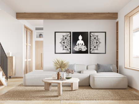 Buddha in Mandala (Set 3 Tablouri) [4]