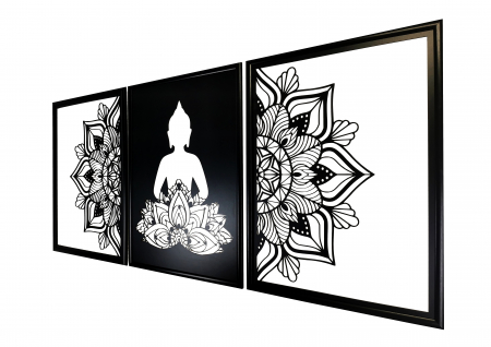 Buddha in Mandala (Set 3 Tablouri) [2]