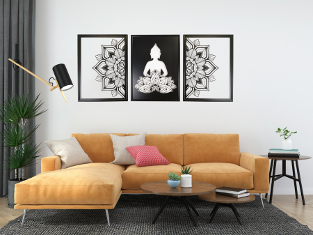 Buddha in Mandala (Set 3 Tablouri) [3]