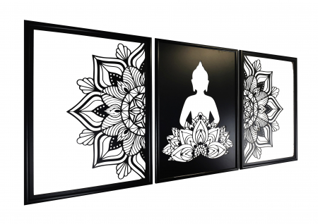Buddha in Mandala (Set 3 Tablouri) [1]