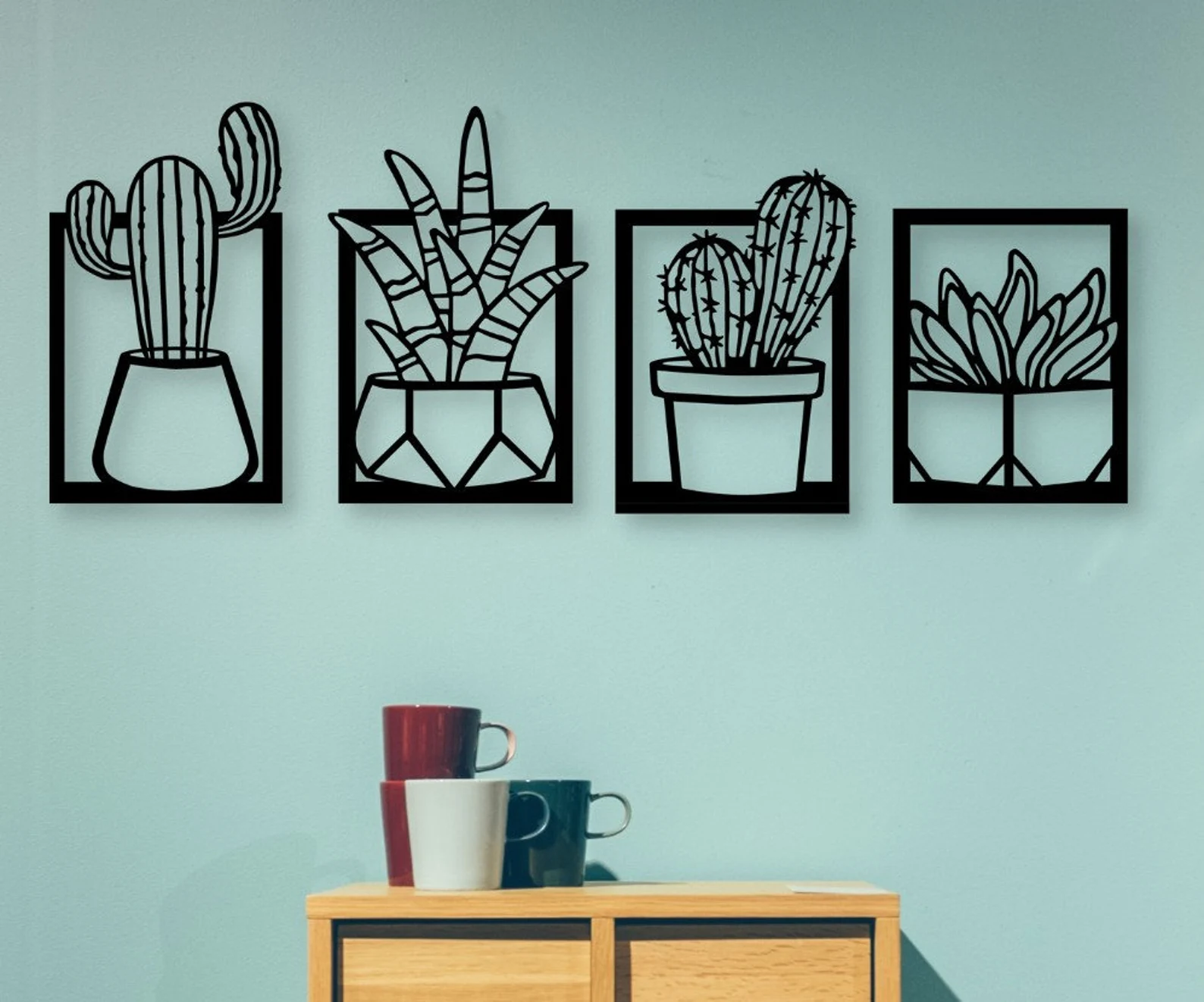 Set 4 cactusi (Decor perete) [6]