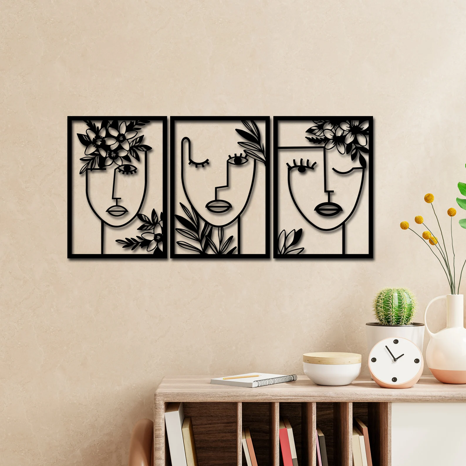 Portret Floral (Set 3 decoratiuni) [3]