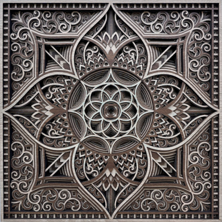 Tablou 3D din lemn Lotus Aurora, decor perete living, cadou casa noua [10]