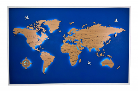 Tablou Harta Lumii cu LED [1]