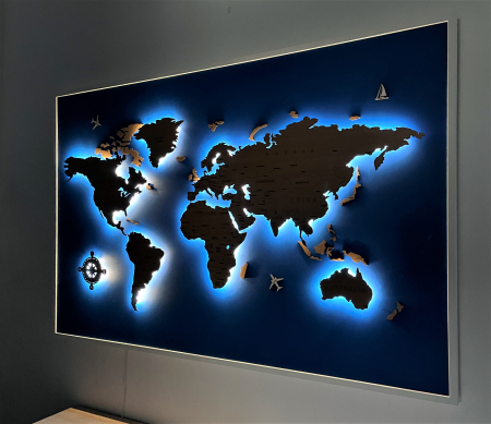 Tablou Harta Lumii cu LED [23]