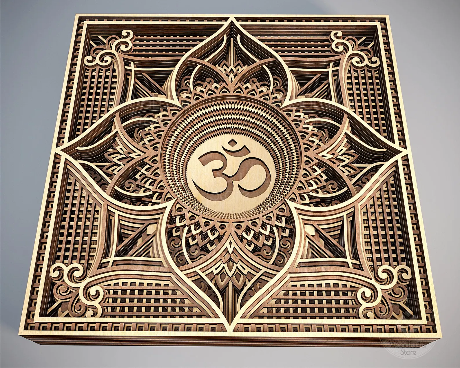 Tablou Mandala personalizabil din lemn multistrat [3]