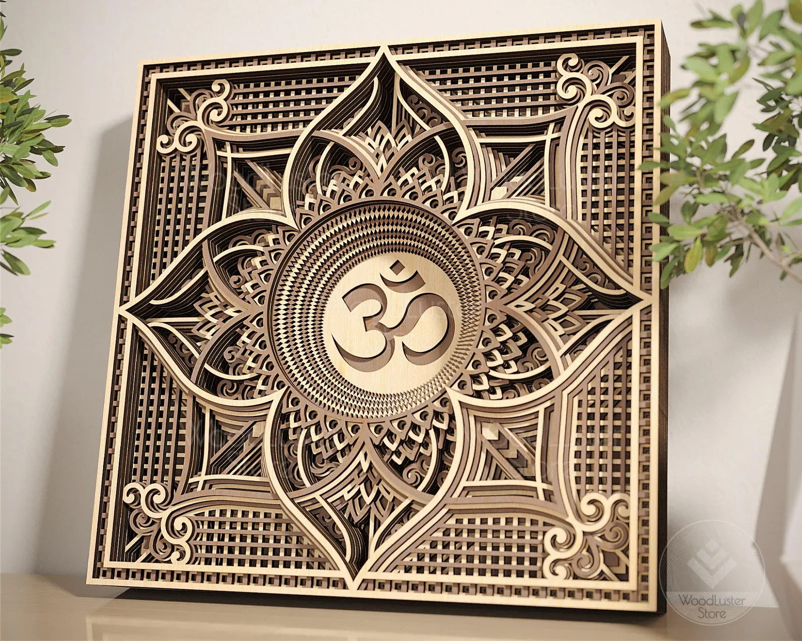 Tablou Mandala personalizabil din lemn multistrat [1]